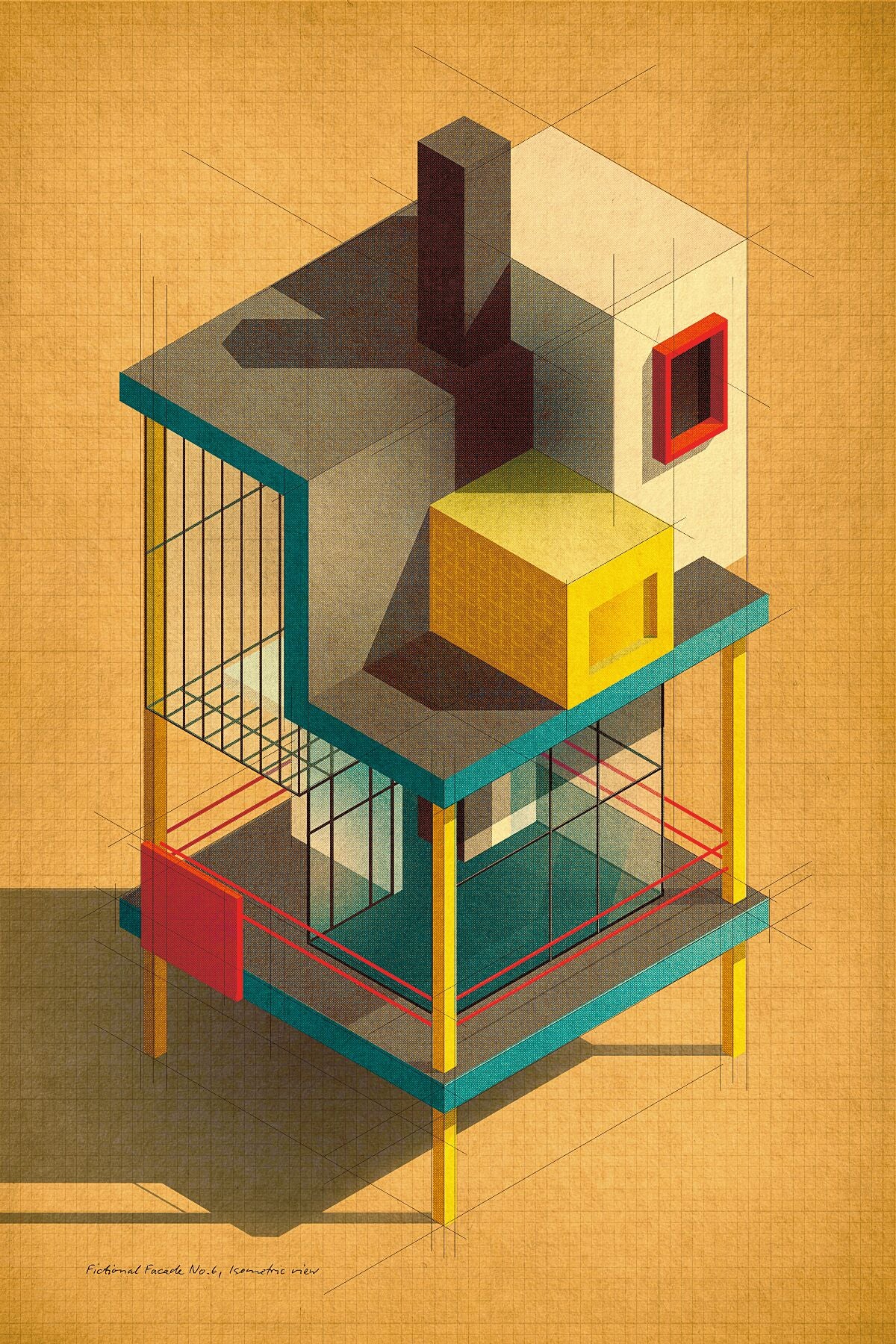 Fictional Facade No.6 -  Isometric View