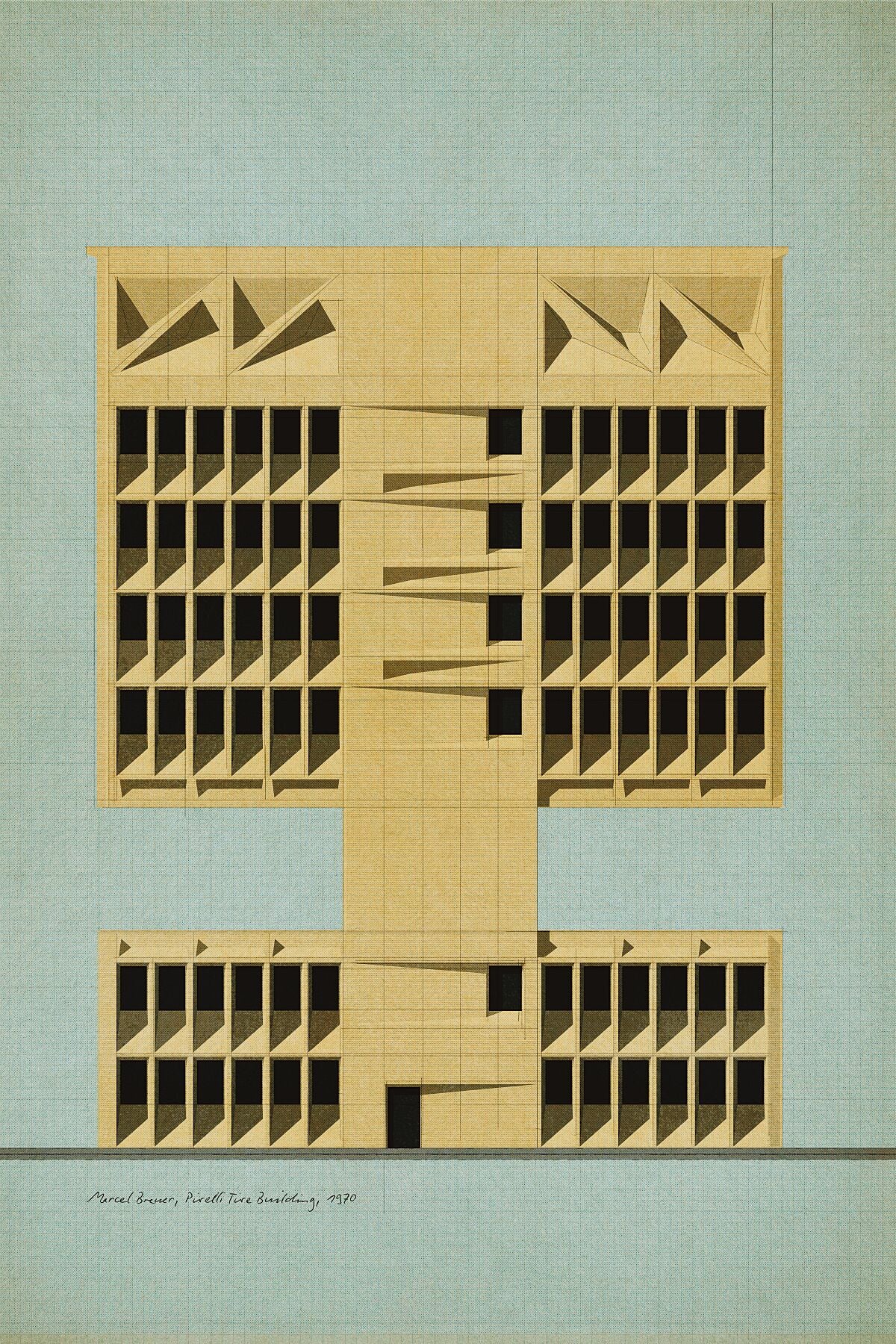 Marcel Breuer, Pirelli Tire Building, 1970