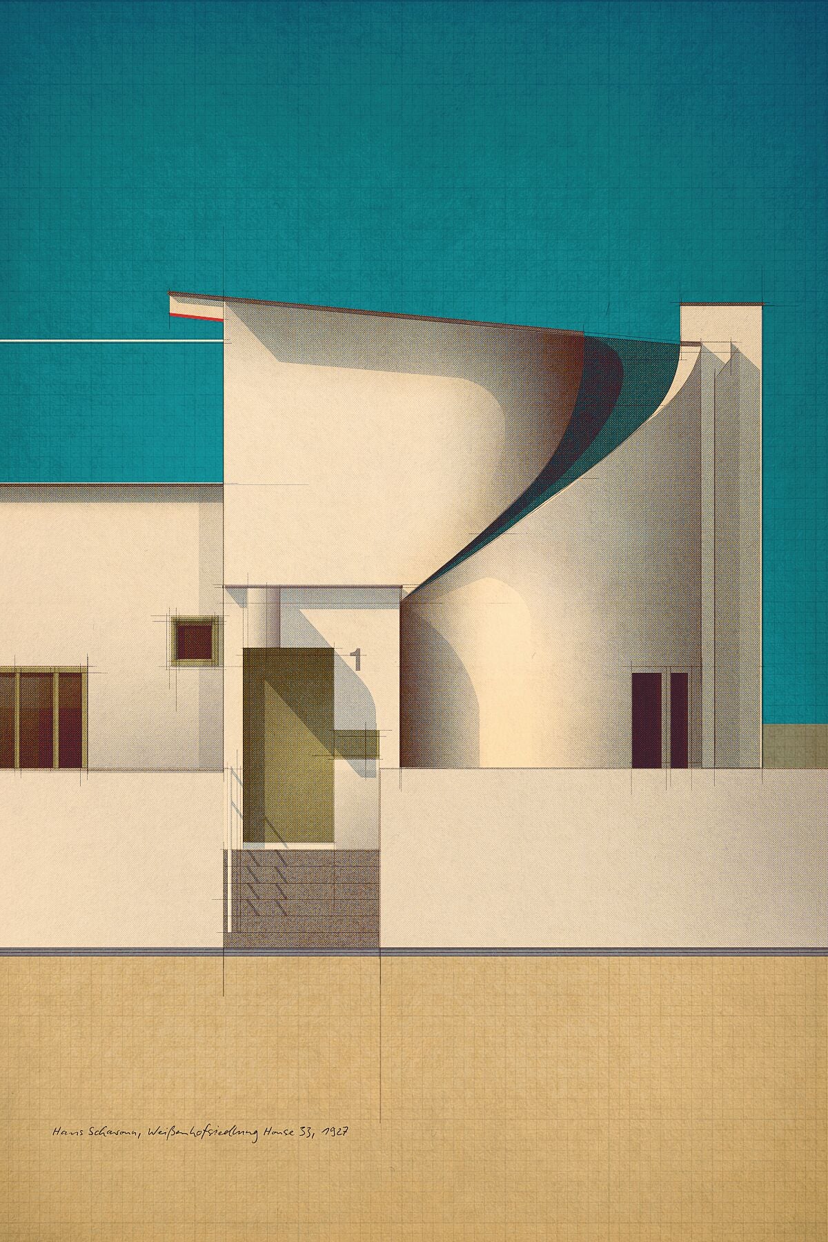 Hans Scharoun, Weißenhofsiedlung House 33, 1927