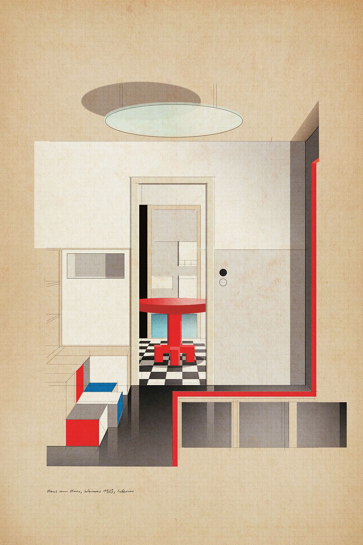 House am Horn, Weimar, 1923. Interior