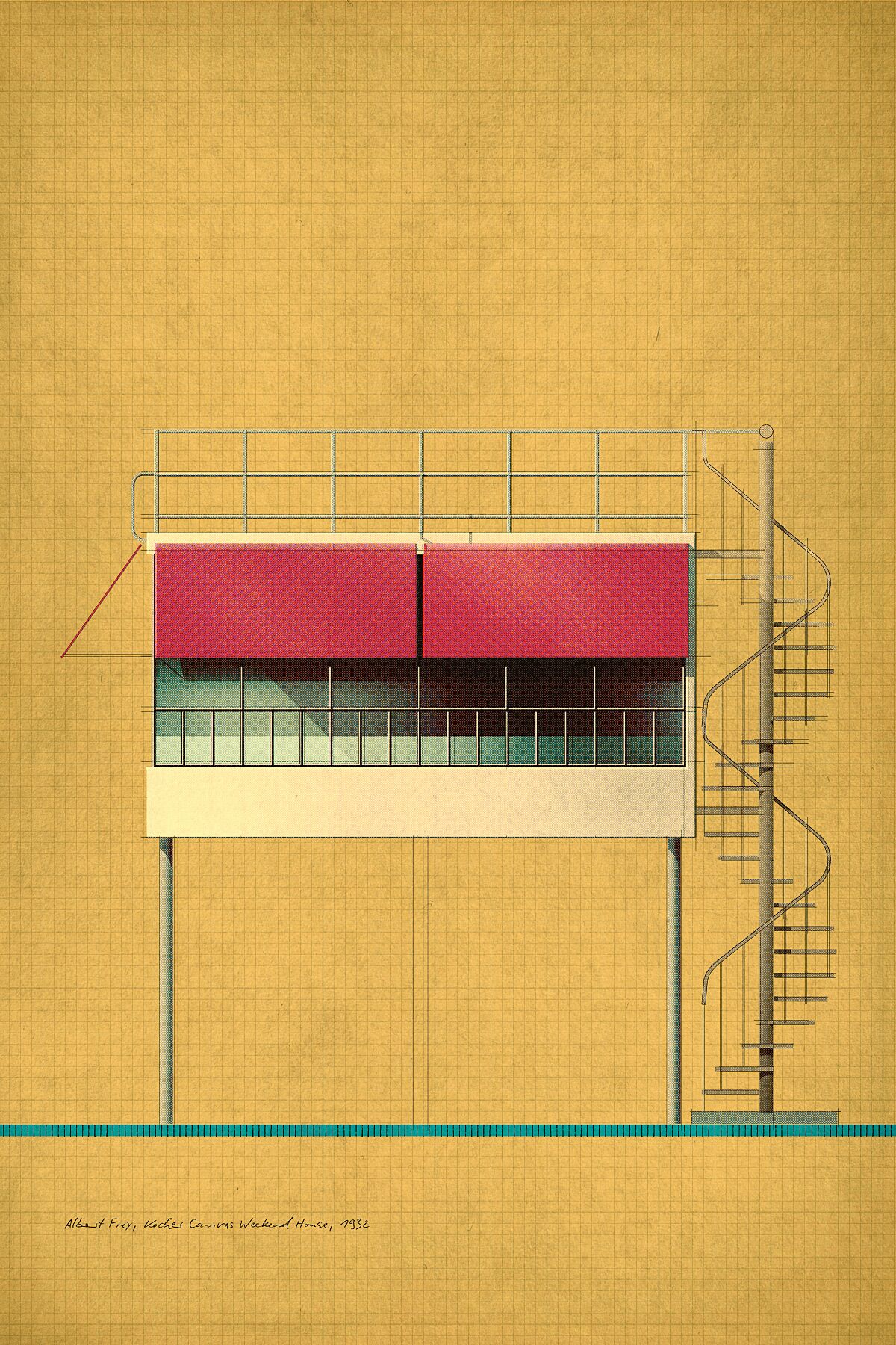 Albert Frey, Kocher Canvas Weekend House, 1932