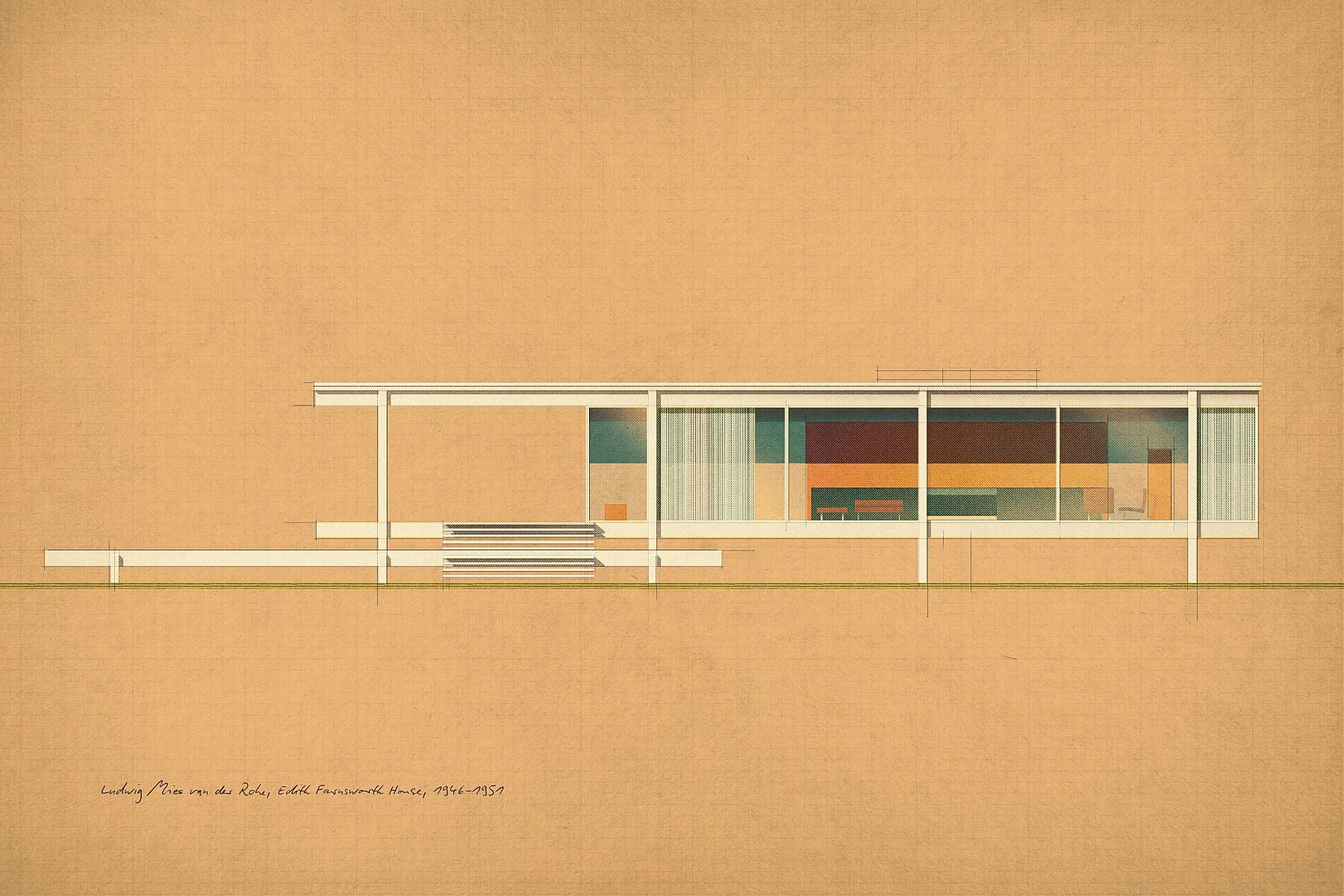 Ludwig Mies van der Rohe, Edith Farnsworth House, 1946-1951