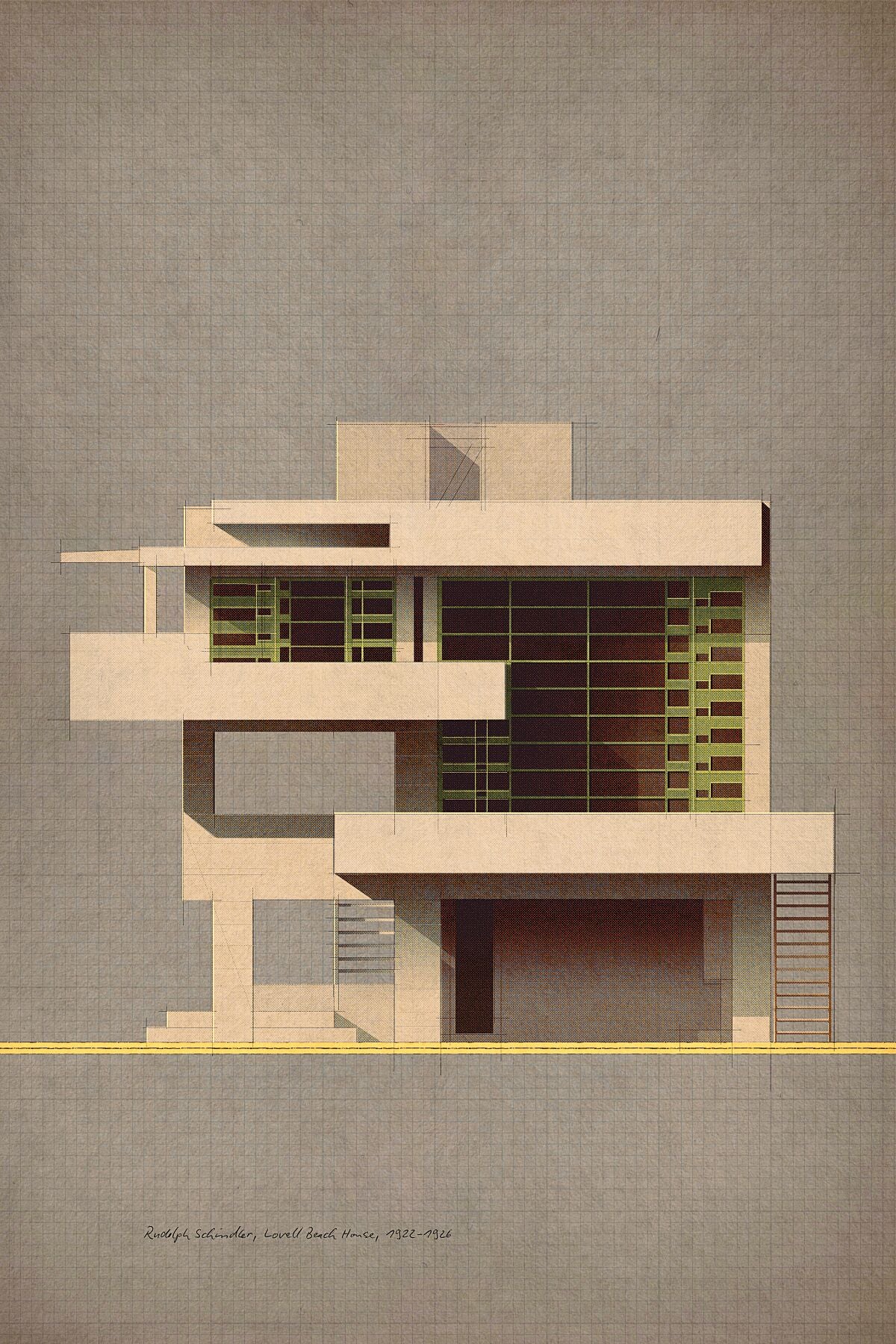 Rudolph Schindler, Lovell Beach House, 1922-1926