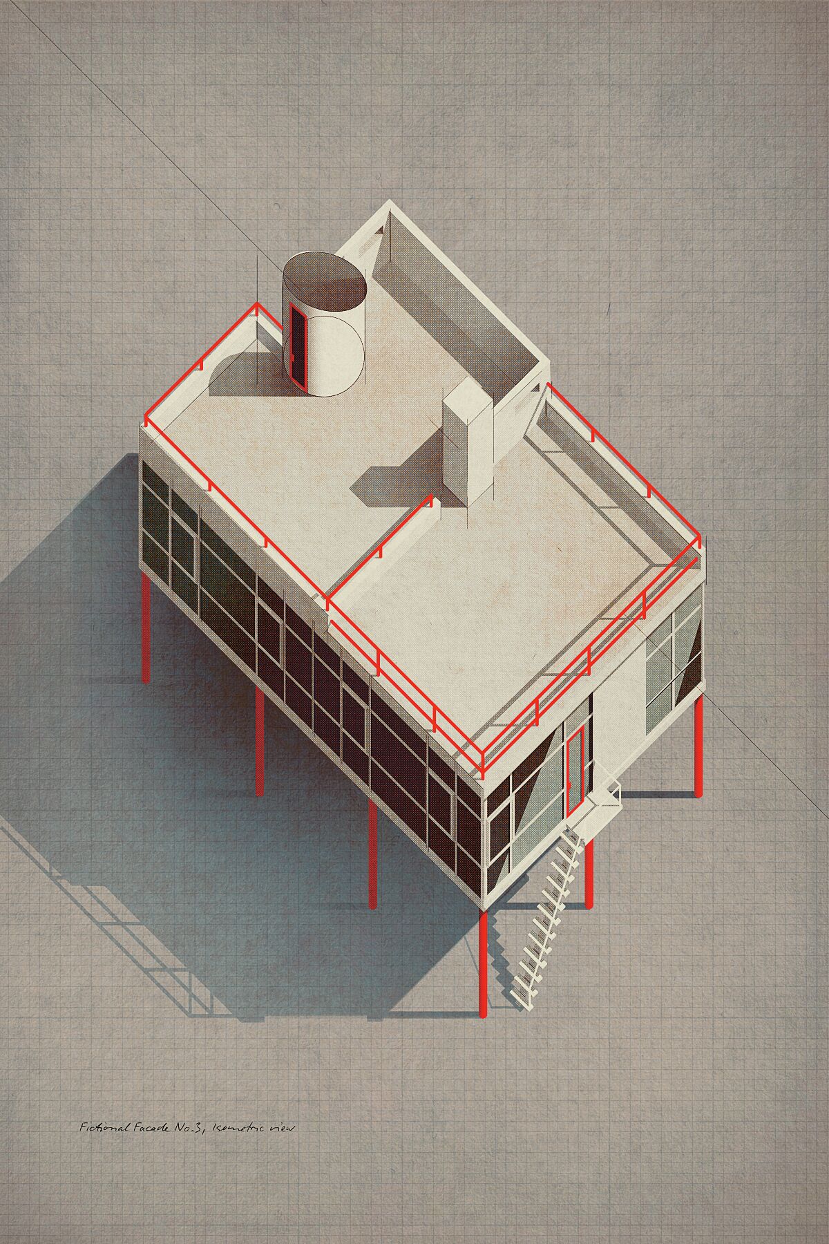 Fictional Facade No.3, Isometric view