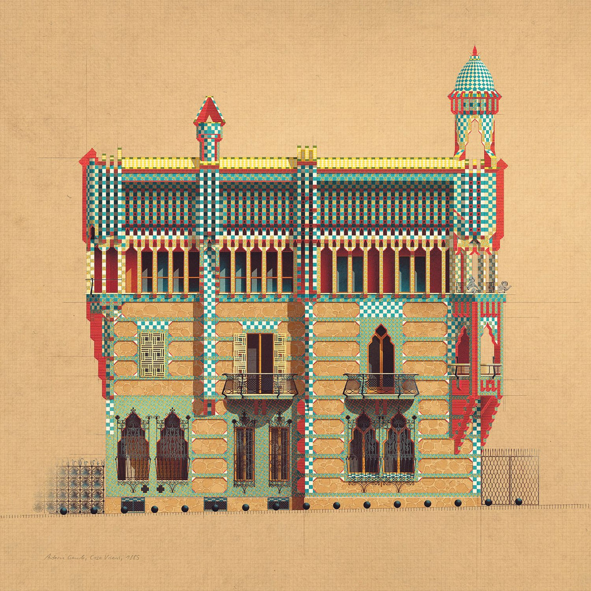 Antoni Gaudi, Casa Vicens, 1885