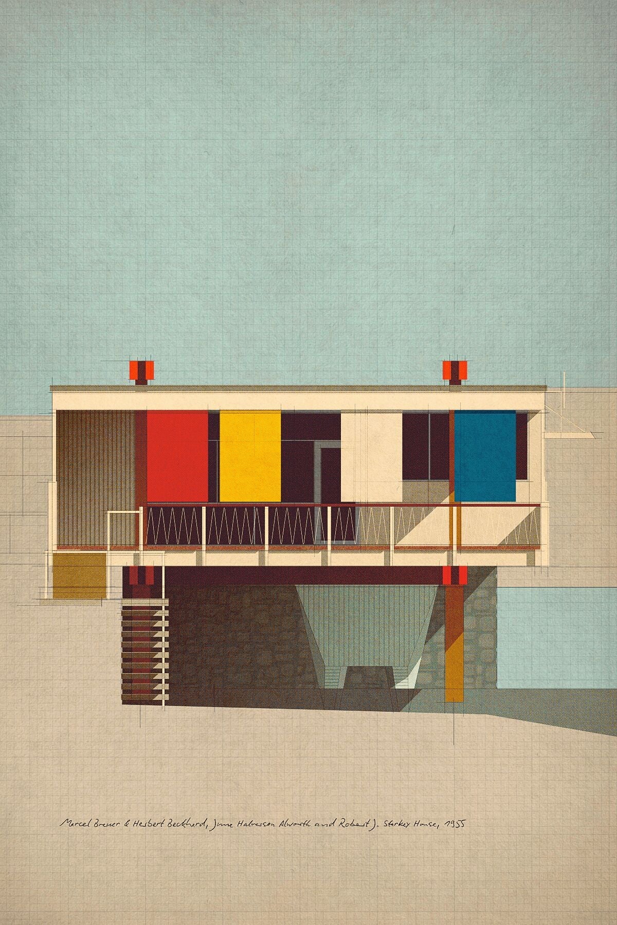 Marcel Breuer & Herbert Beckhard, June Halverson Alworth and Robert J. Starkey House, 1955