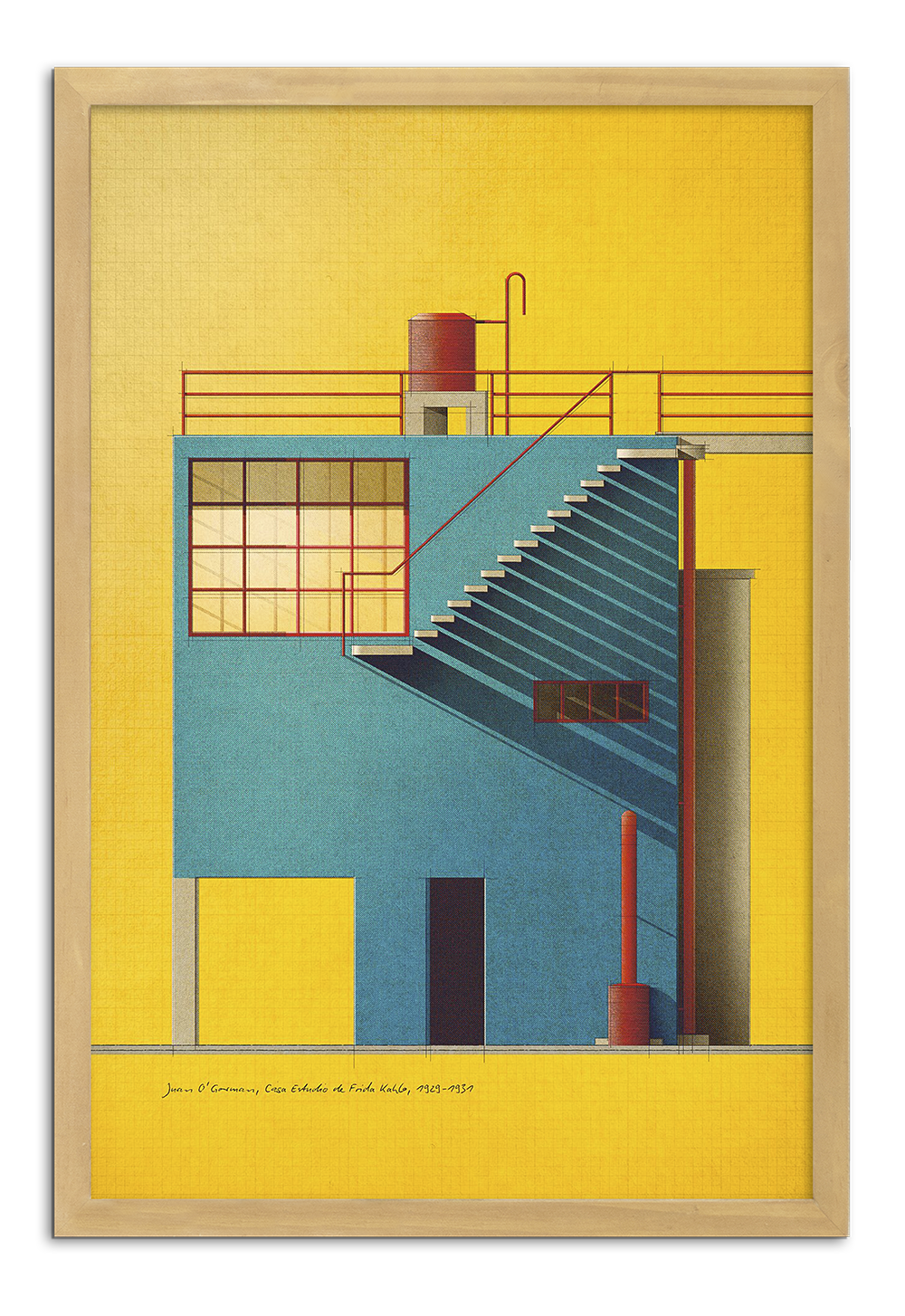 Juan O’Gorman, Casa Estudio de Frida Kahlo, 1929-1931