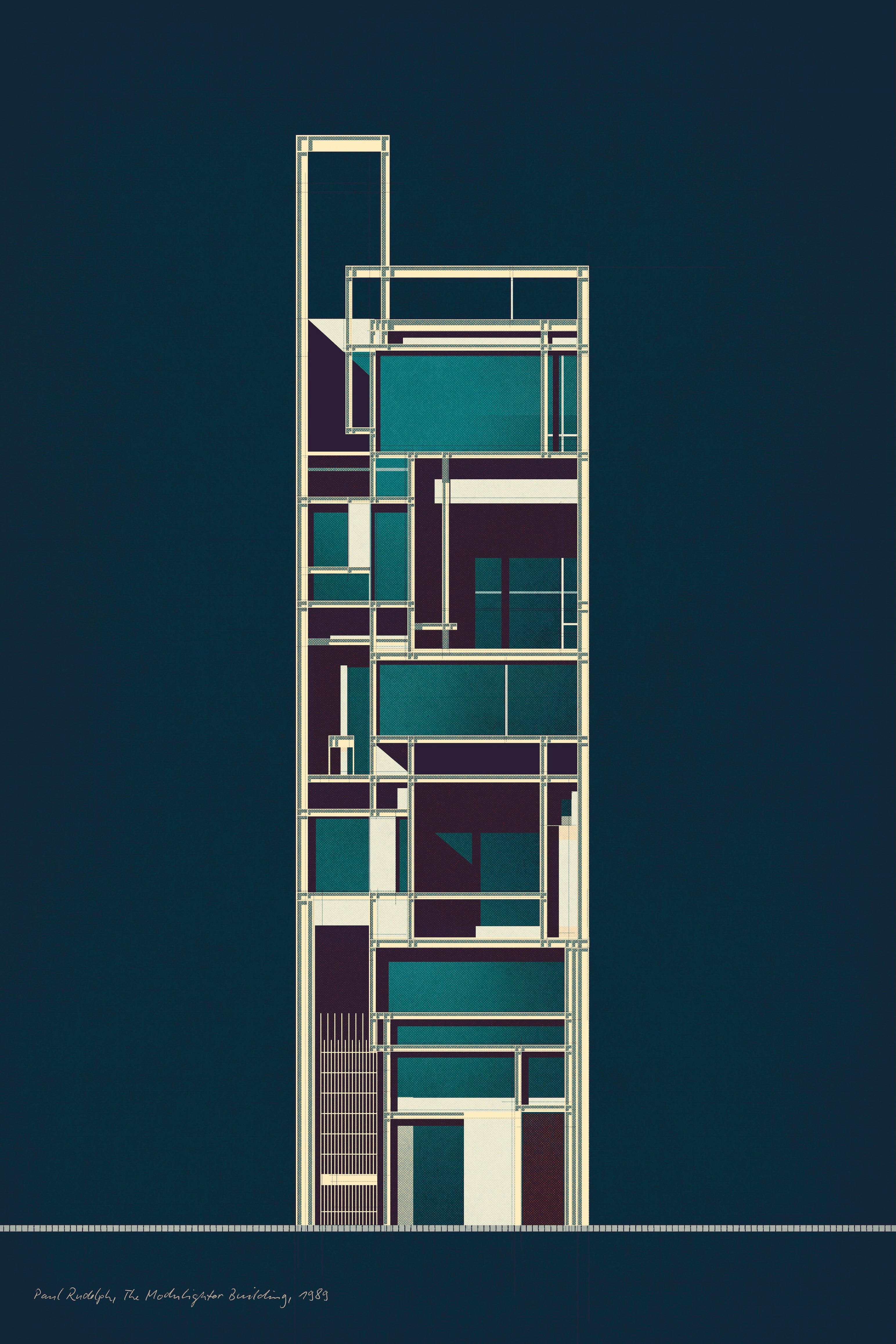 Paul Rudolph Models Articulated Surfaces: Paul Rudolph's New York Facades – Prints by ...