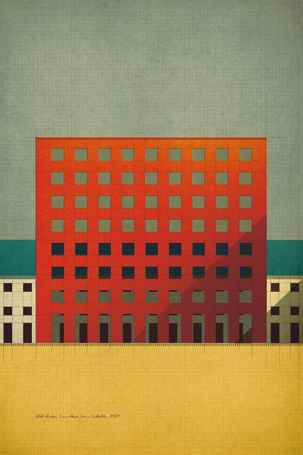 Aldo Rossi, Cimitero San Cataldo, 1971