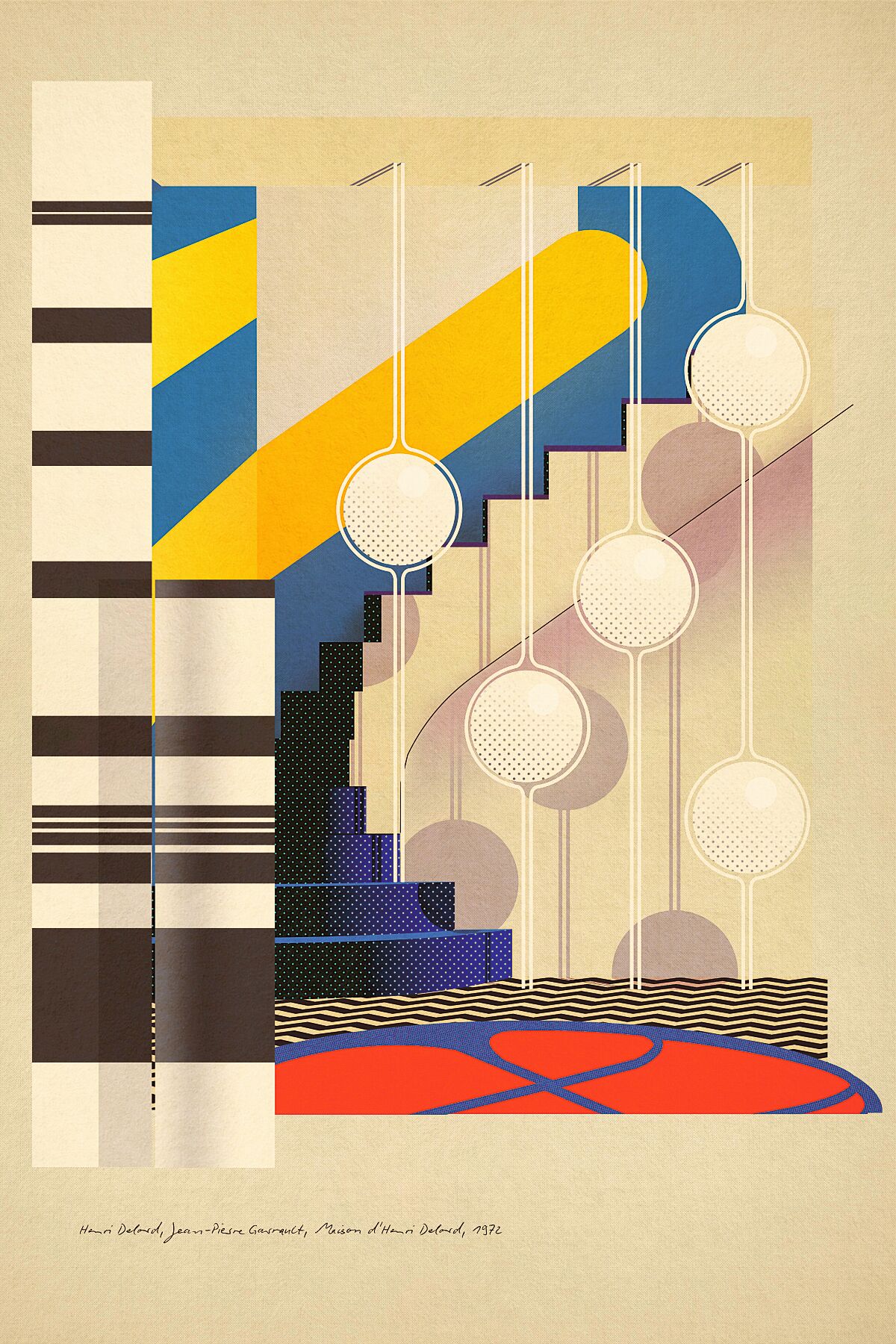 Henri Delord & Jean-Pierre Garrault, Maison d'Henri Delord, 1972. Interior