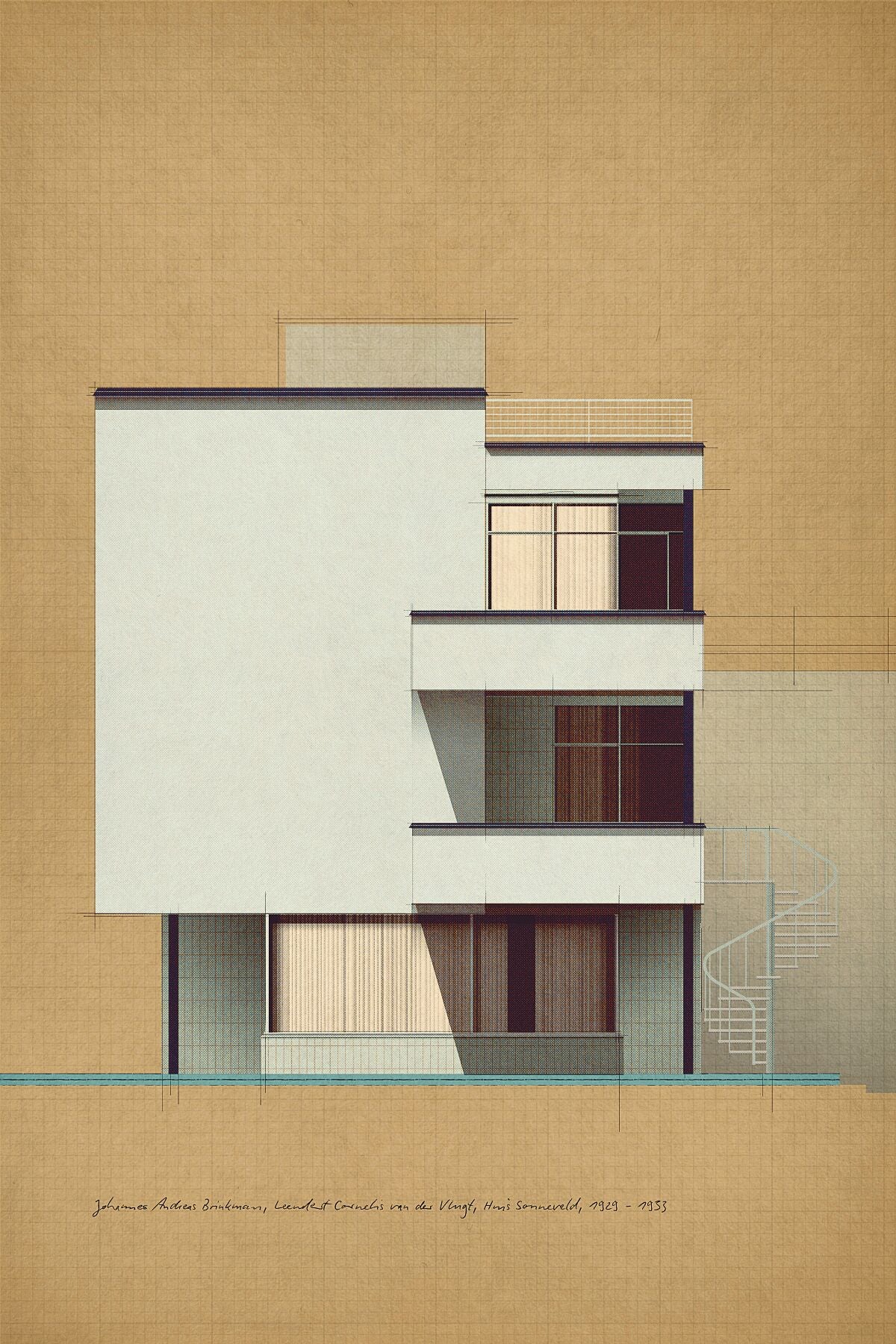Johannes Andreas Brinkman, Leendert Cornelis van der Vlugt, Huis Sonneveld, 1929-1933