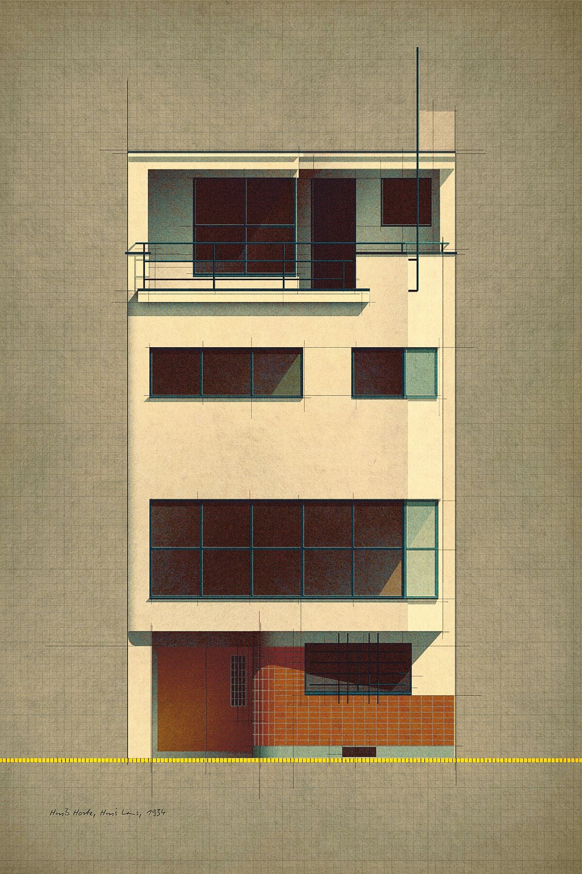 Huib Hoste, Huis Lens, 1934