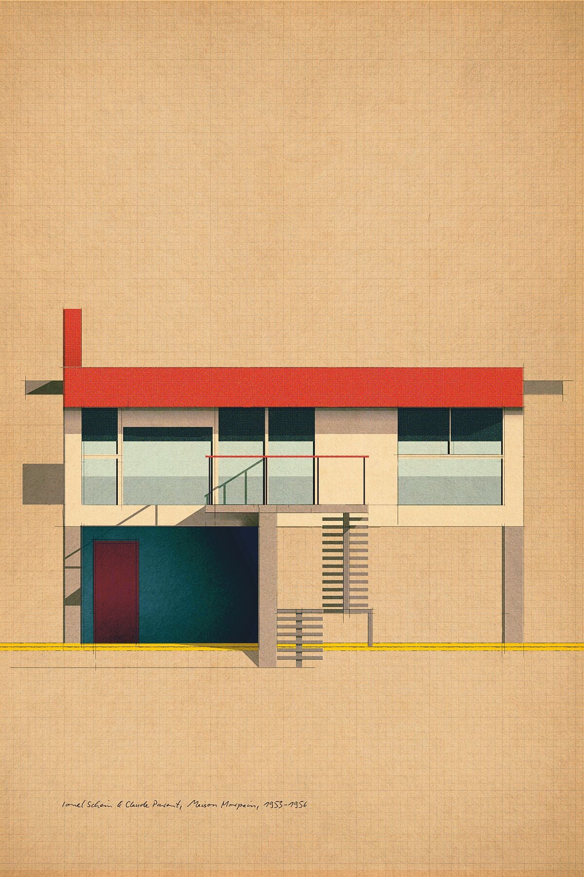 Ionel Schein & Claude Parent, Maison Morpain, 1953-1956
