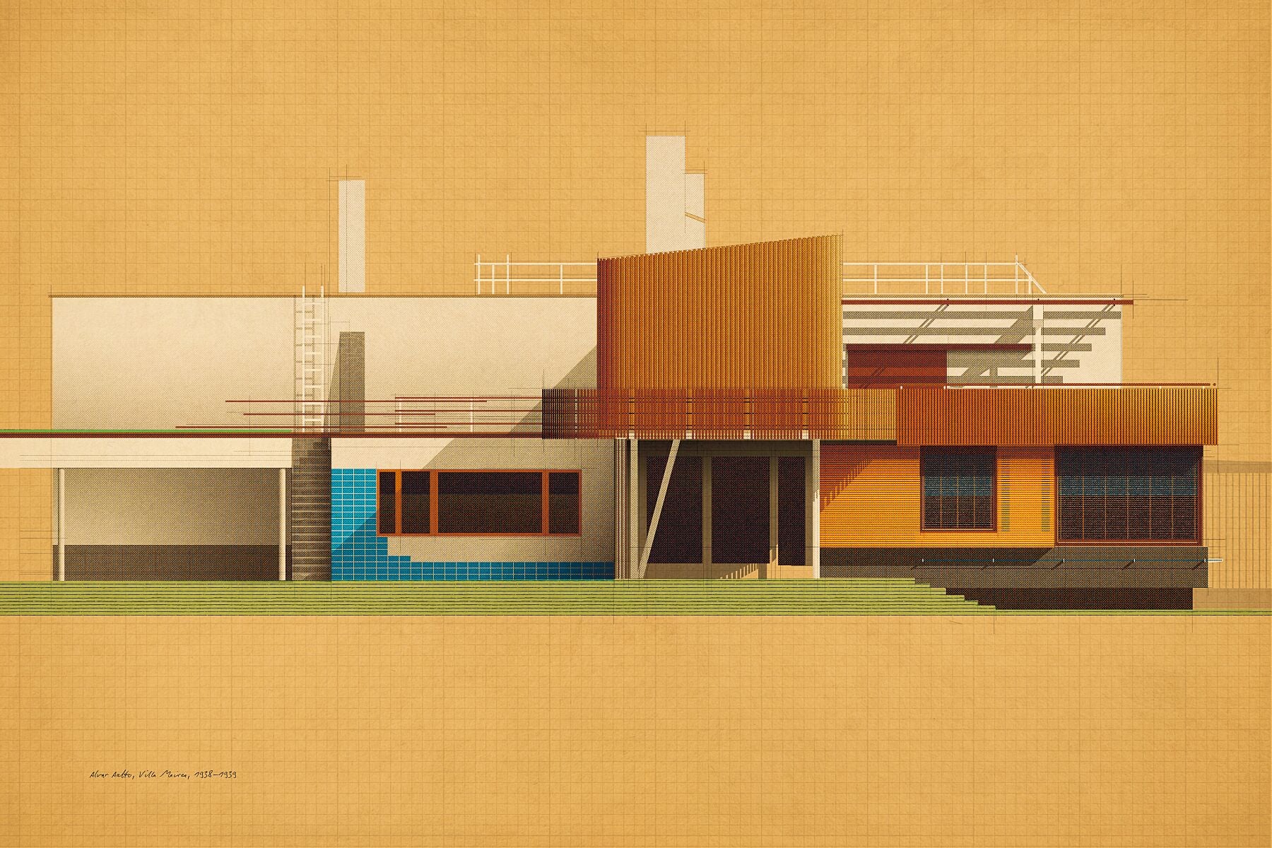 【売り切り御免！】 Alvar Aalto, Studio by Prints – 1938–1939 Mairea, Villa アート・デザイン・音楽