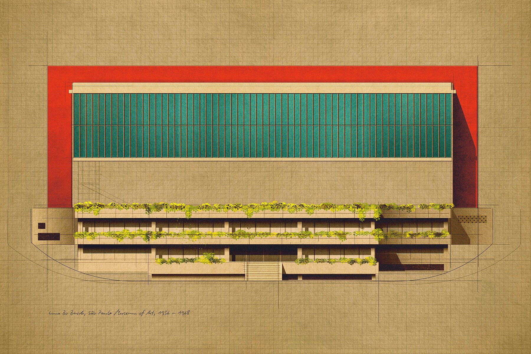 Lina Bo Bardi, São Paulo Museum of Art, 1956–1968