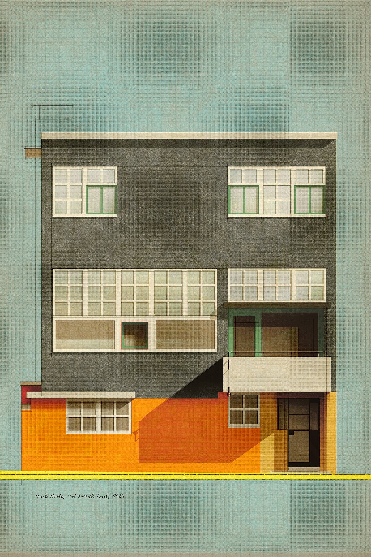 Huib Hoste, Het zwarte huis, Knokke 1924