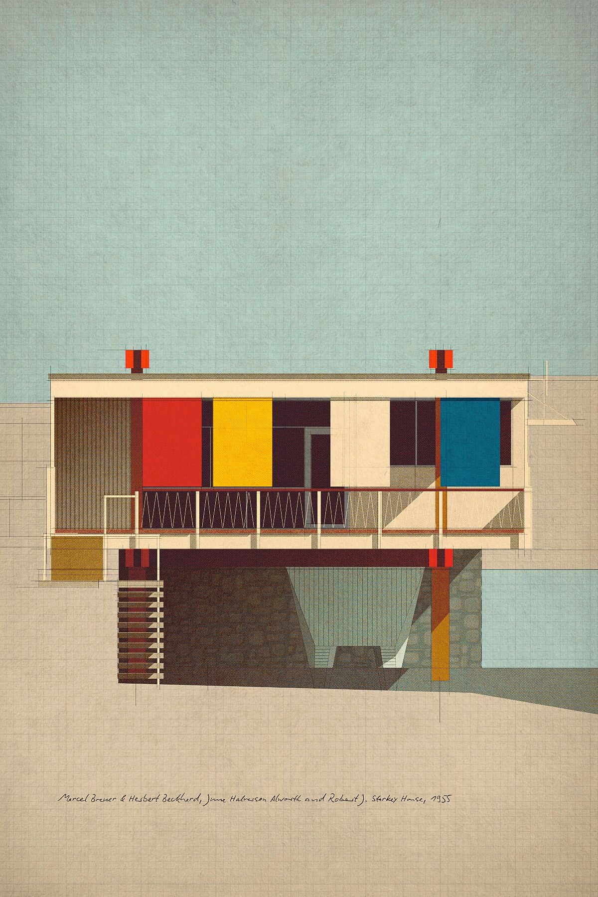 Marcel Breuer & Herbert Beckhard, June Halverson Alworth and Robert J. Starkey House, 1955