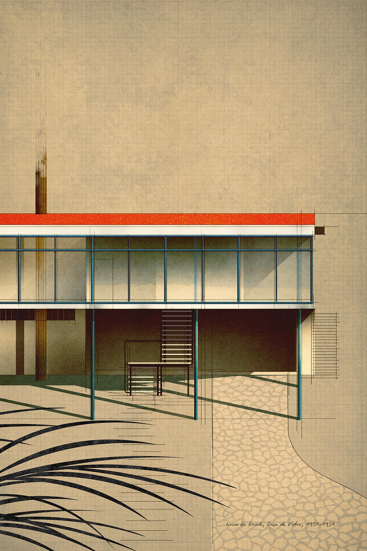 Lina Bo Bardi, Casa de Vidro, 1950-1951