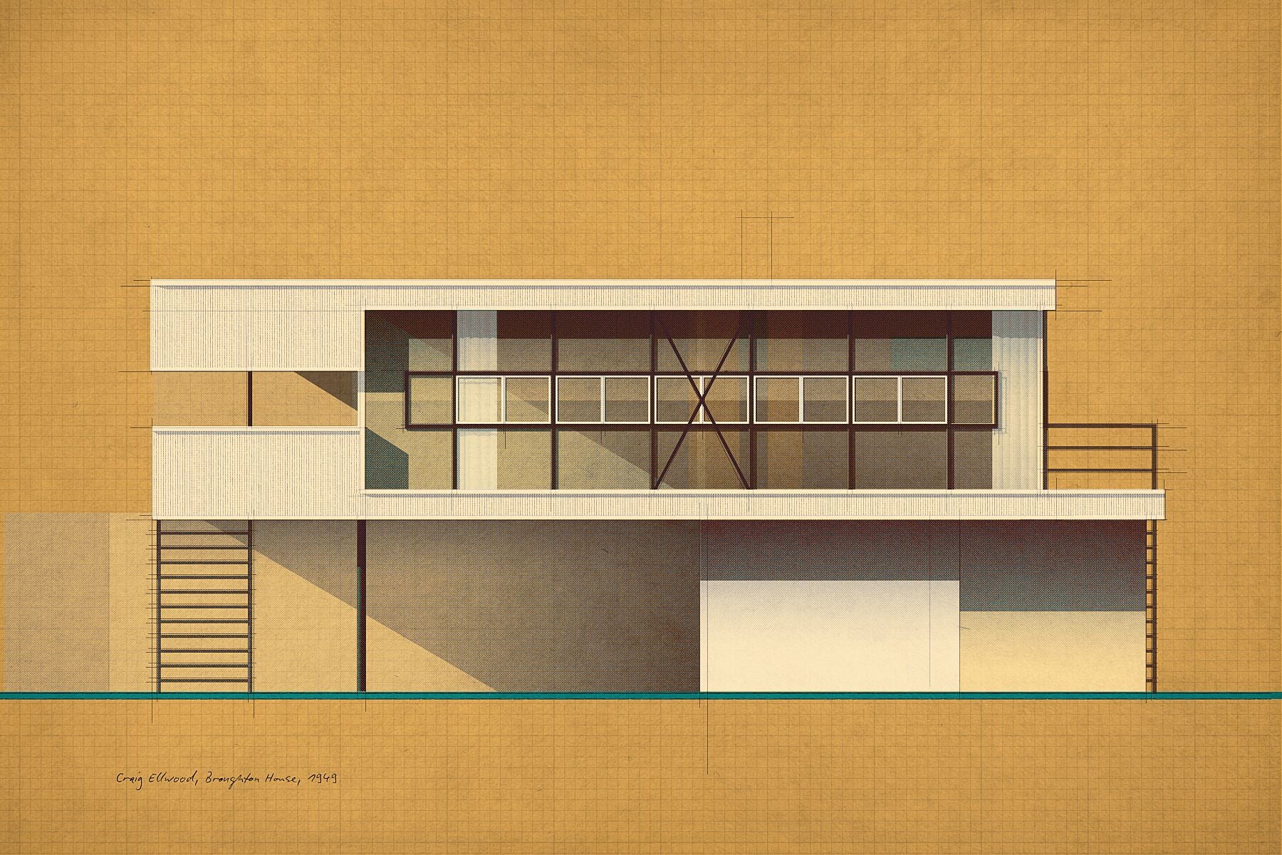 Craig Ellwood, Broughton House, 1949