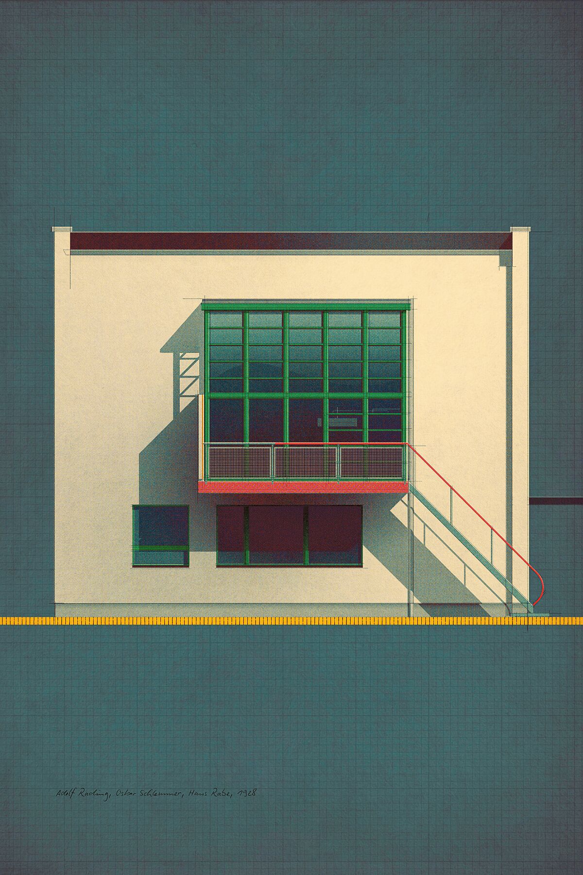 Adolf Rading, Oskar Schlemmer, Haus Rabe, 1928